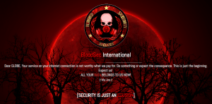 GLOBE WEBSITE HACKED