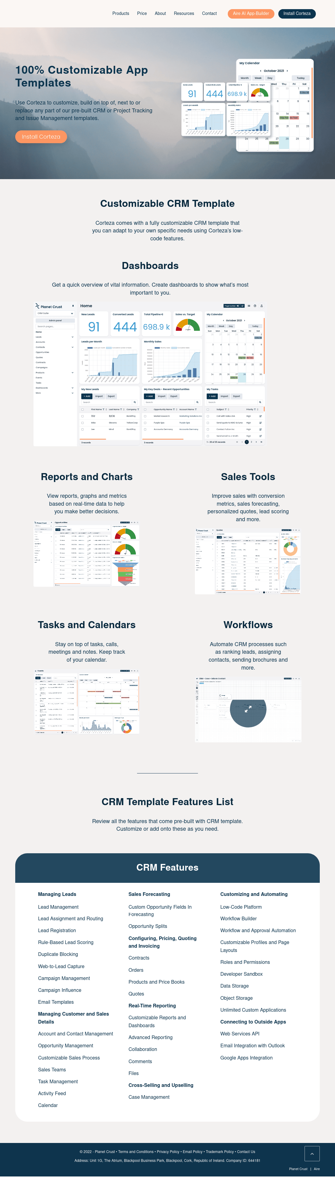 CORTEZA CRM – CUSTOMIZABLE TEMPLATE FOR YOUR CLOUD