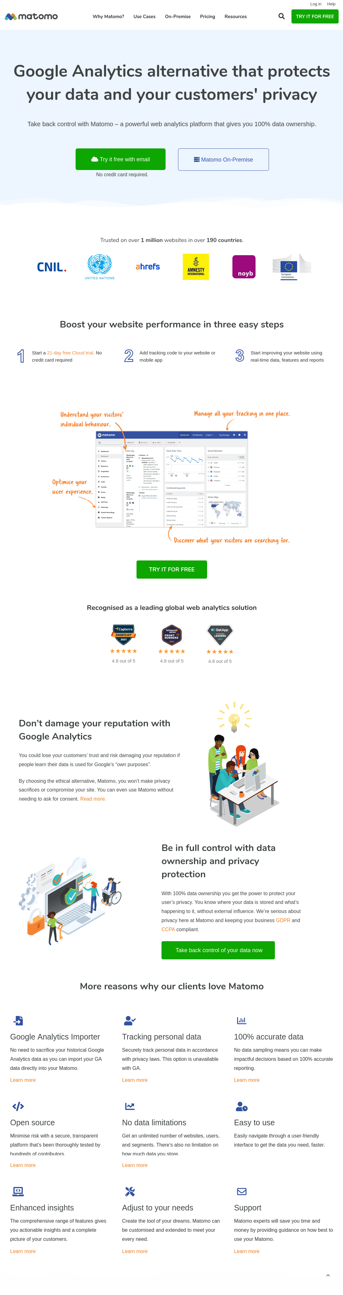 MATOMO | THE PRIVACY-FRIENDLY GOOGLE ANALYTICS ALTERNATIVE