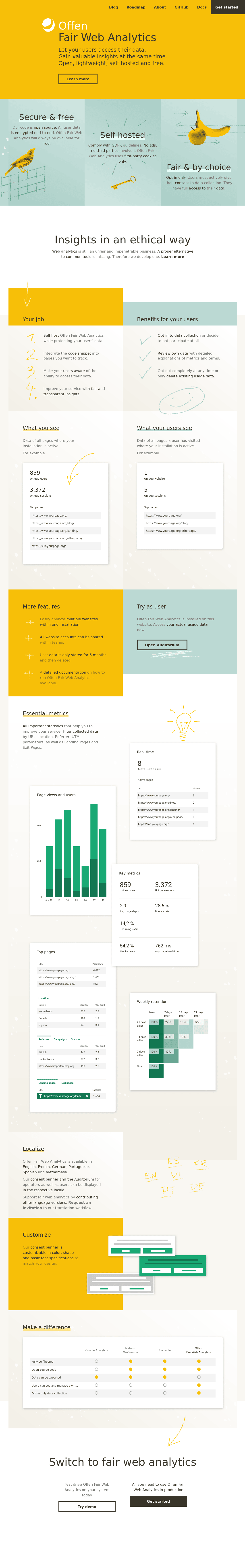 OFFEN FAIR WEB ANALYTICS - INSIGHTS IN AN ETHICAL WAY